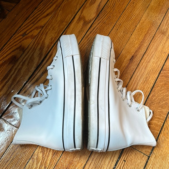 Converse Shoes White Leather Converse High Top Poshmark
